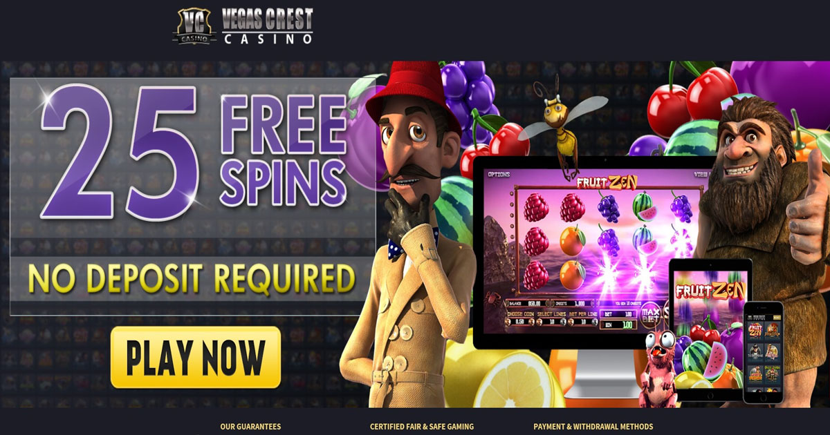 Vegas Crest Casino Exclusive 30 Free Spins No Deposit Bonus