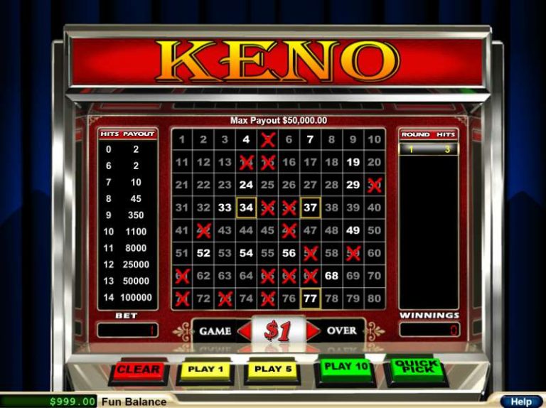The Most Common Numbers in Keno
